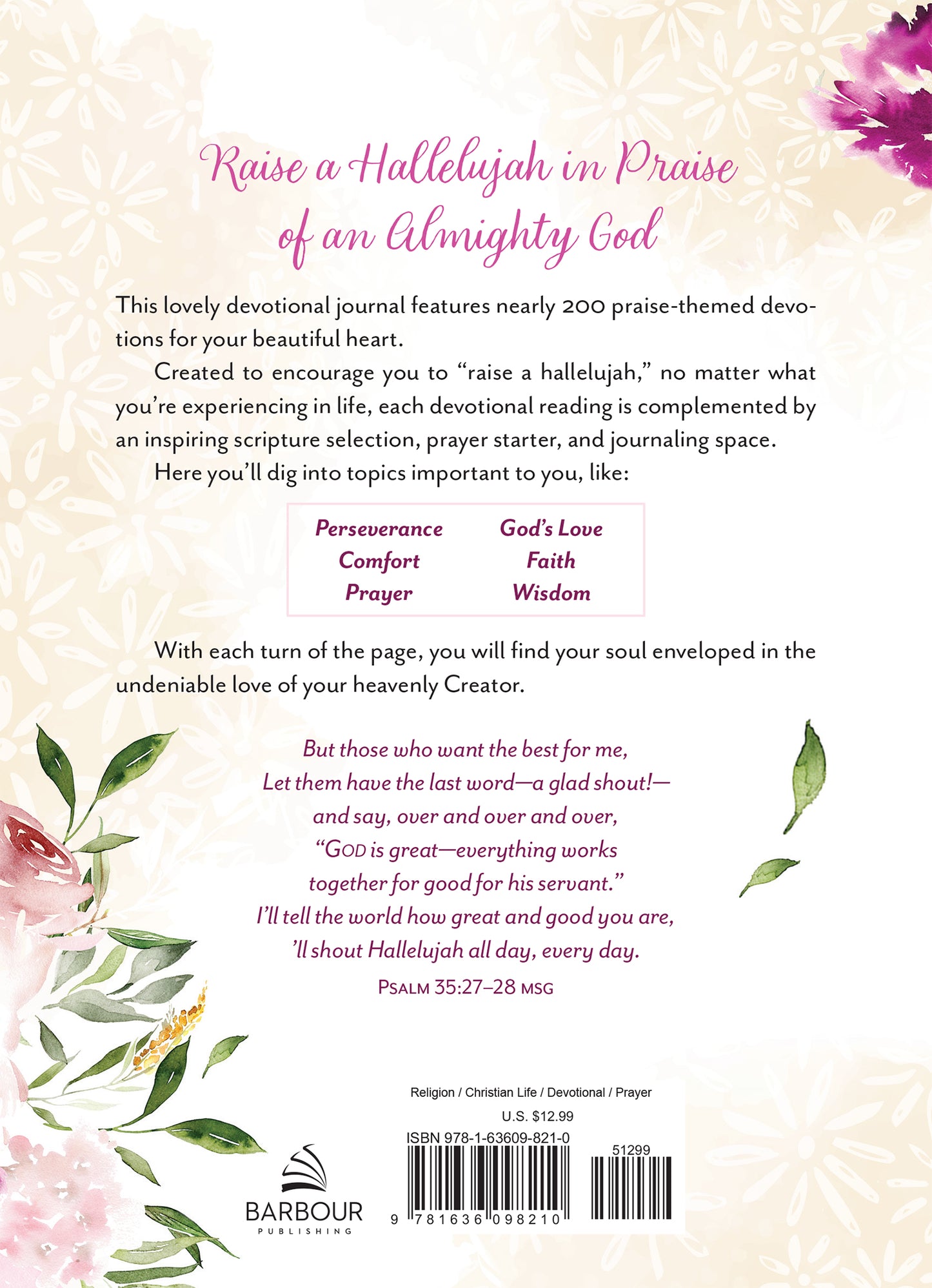 Raise a Hallelujah Prayer and Praise Journal - The Christian Gift Company