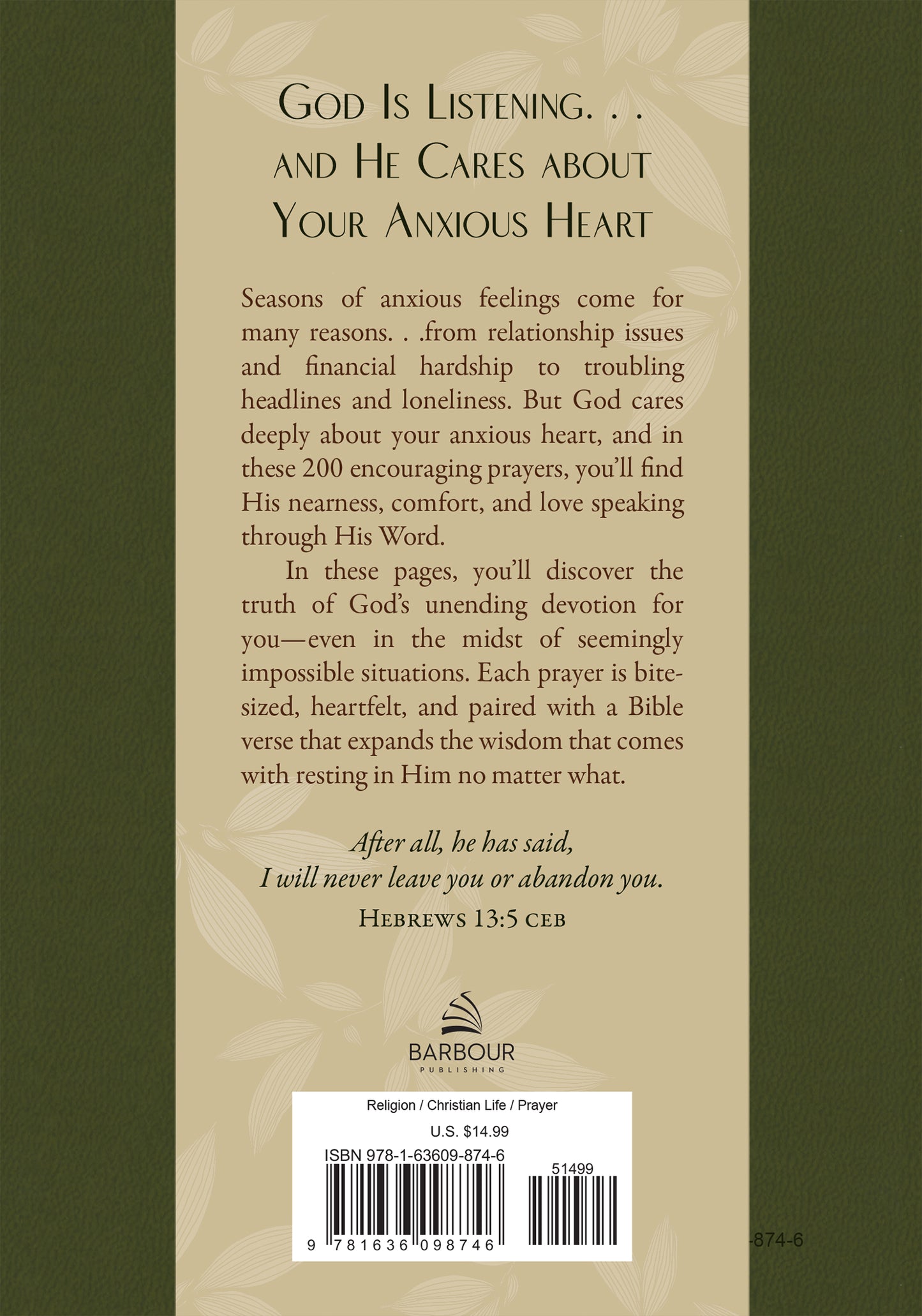 200 Prayers to Quiet an Anxious Heart - The Christian Gift Company