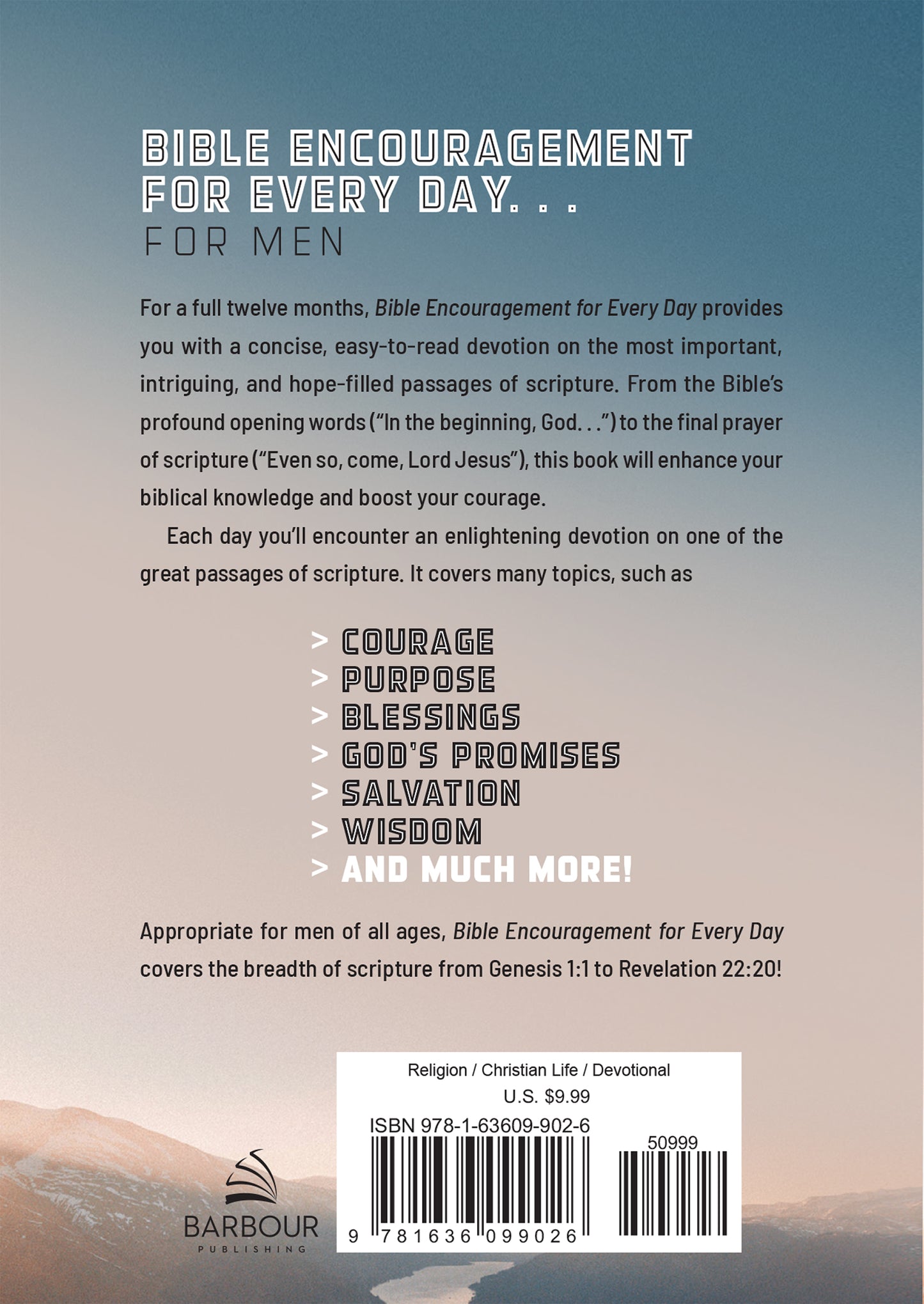Bible Encouragement for Every Day: Daily Devotions for Men - The Christian Gift Company