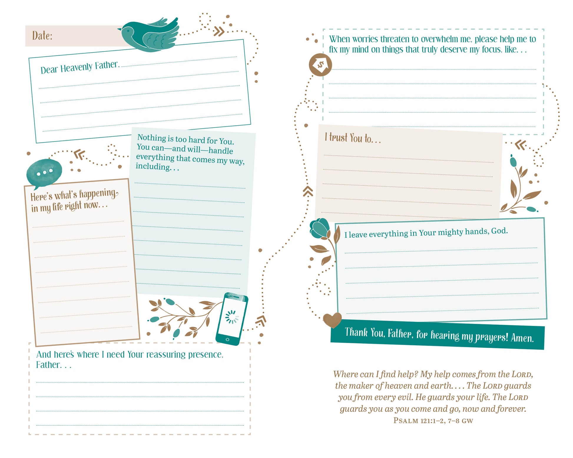 The Prayer Map: Worry Less, Pray More - The Christian Gift Company