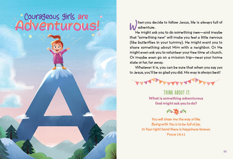A to Z Devotions for Courageous Girls - The Christian Gift Company
