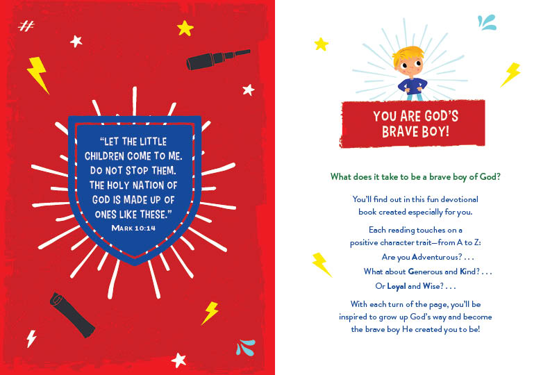 A to Z Devotions for Brave Boys - The Christian Gift Company