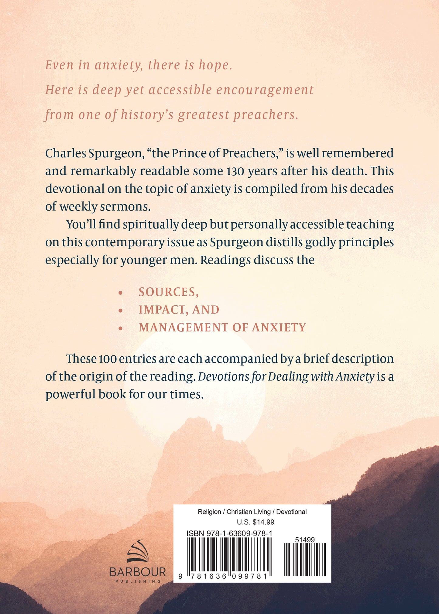 Devotions for Dealing with Anxiety - The Christian Gift Company