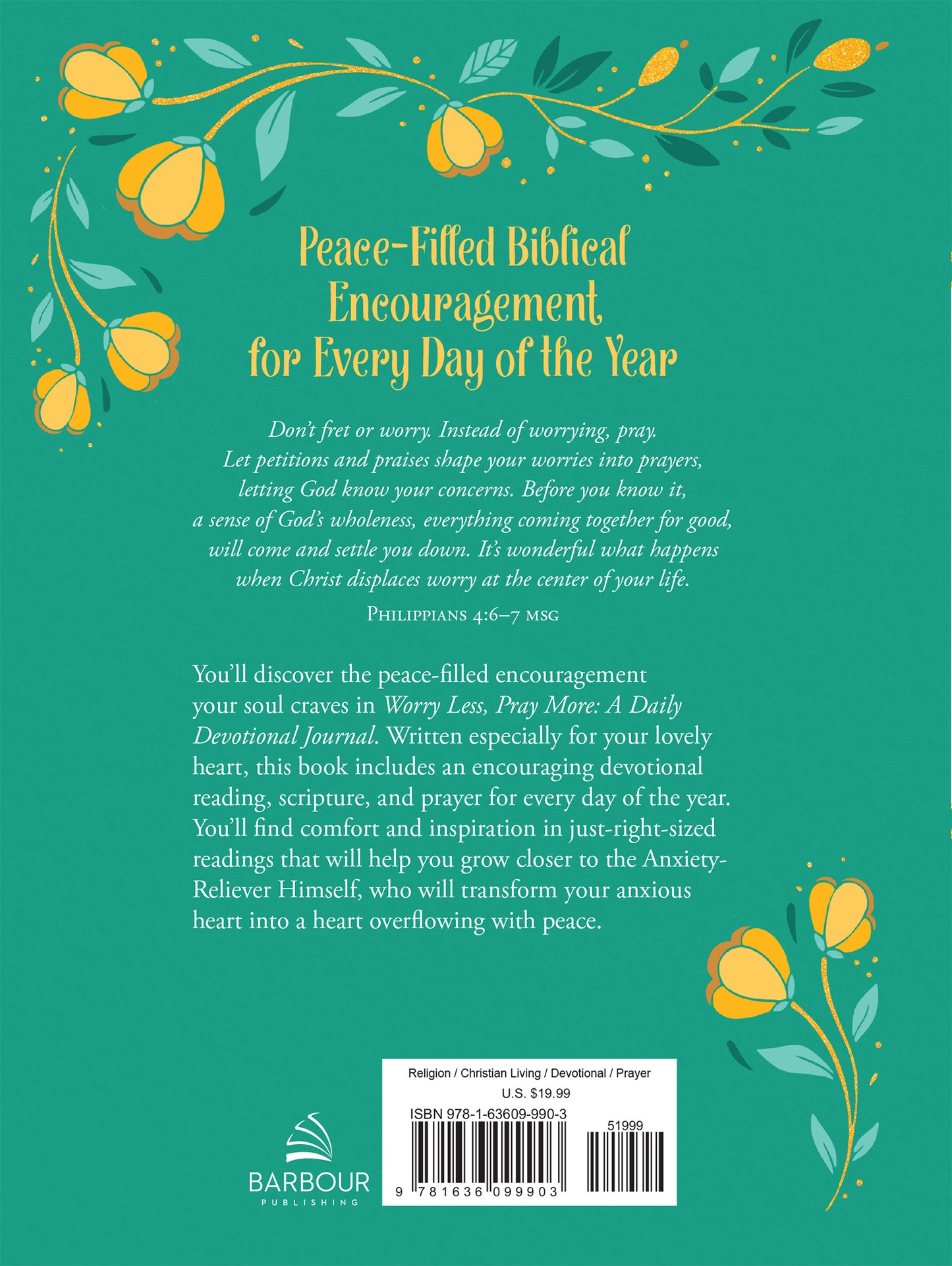 Worry Less, Pray More: A Daily Devotional Journal - The Christian Gift Company