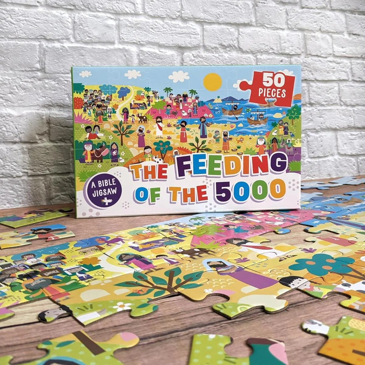50-Piece Bible Jigsaw Puzzle: Feeding of the 5000 - The Christian Gift Company
