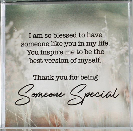 Glass Block Paperweight/Someone Special - The Christian Gift Company