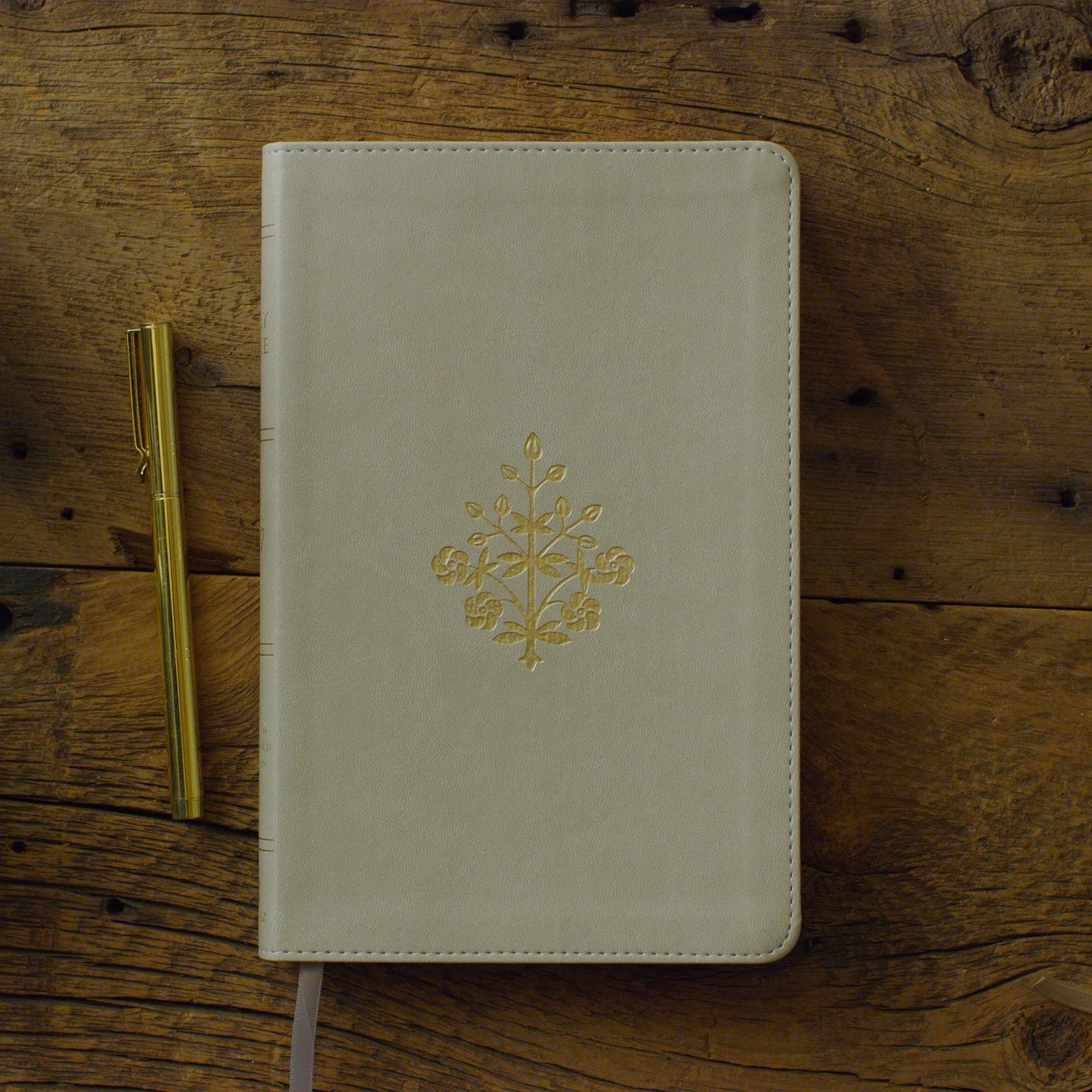 ESV Thinline Bible, Red Letter (TruTone, Stone, Branch Design) - The Christian Gift Company