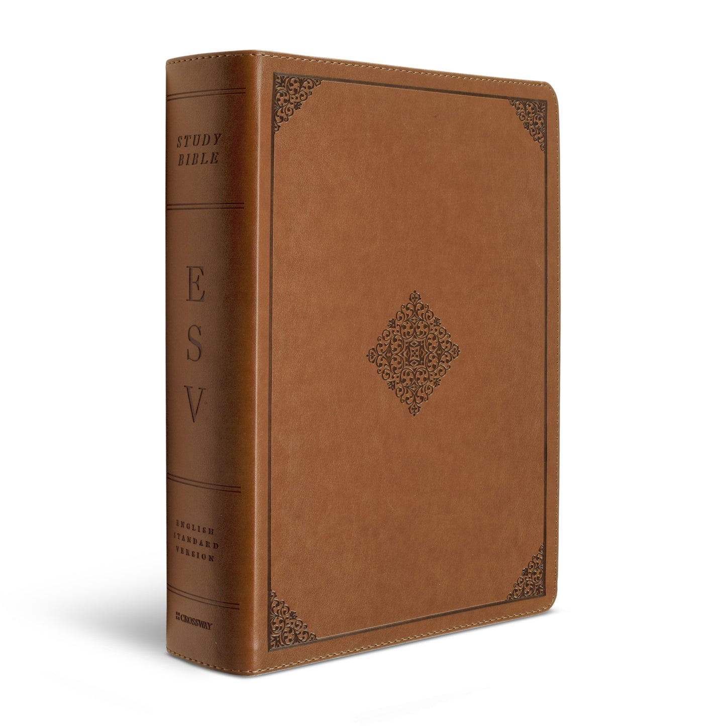 ESV Study Bible (TruTone, English Saddle, Ornament Design) - The Christian Gift Company