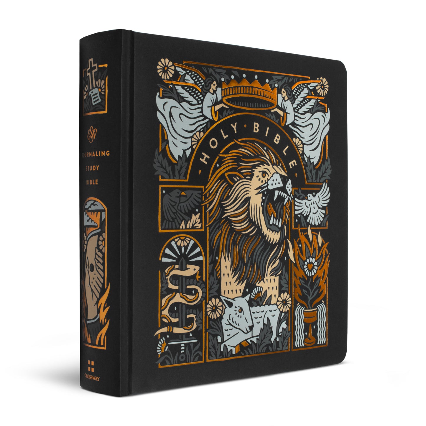 ESV Single Column Journalling Bible®, Artist Series - The Lion And The Lamb - The Christian Gift Company