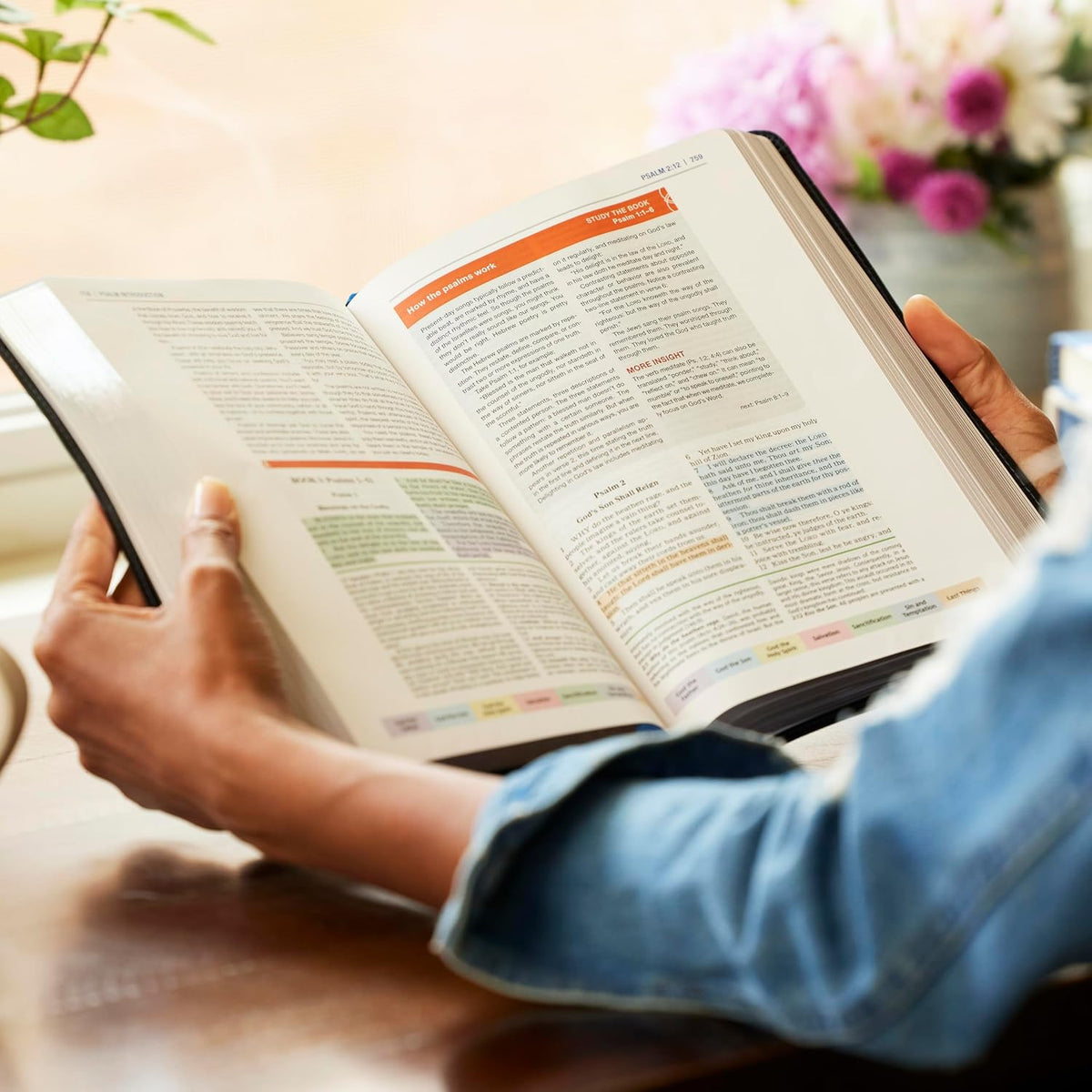 KJV Color Code Study Bible - Black Leathersoft