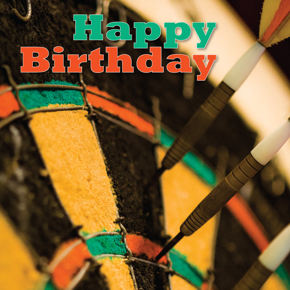 Birthday Card - Dartboard Close Up - The Christian Gift Company