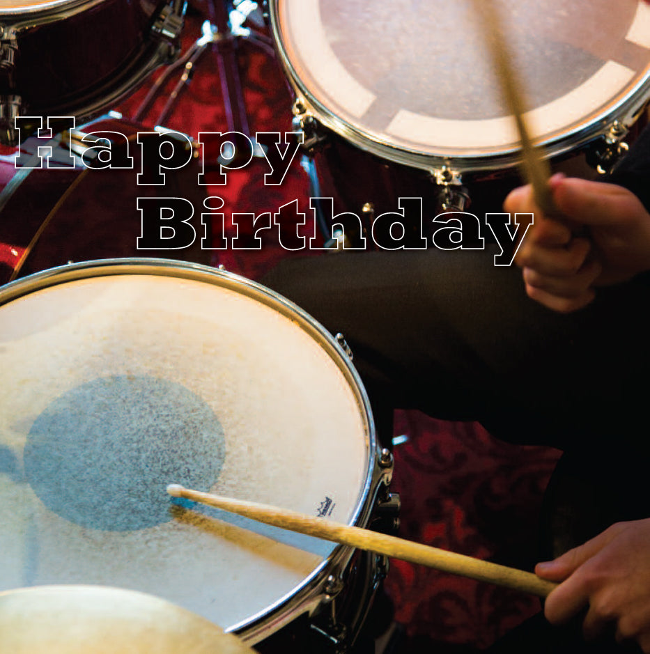 Birthday Card - Drummer Close Up - The Christian Gift Company
