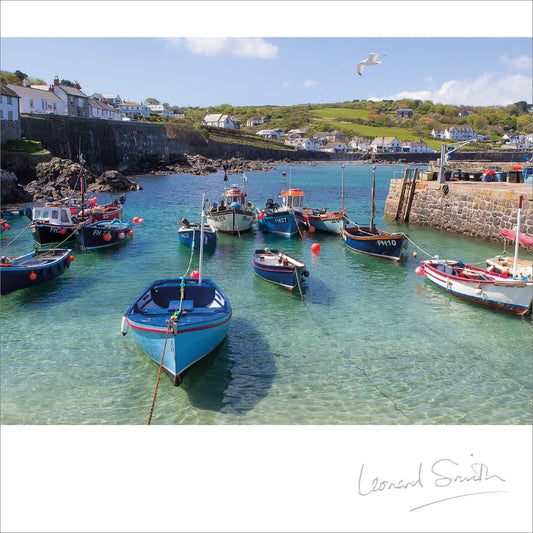 Blank Card - Coverack Harbour - The Christian Gift Company