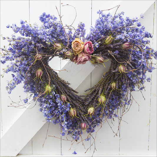 Blank Card - Lavender Wreath - The Christian Gift Company