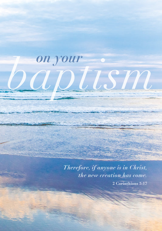 Baptism Card - Sunset Beach - The Christian Gift Company