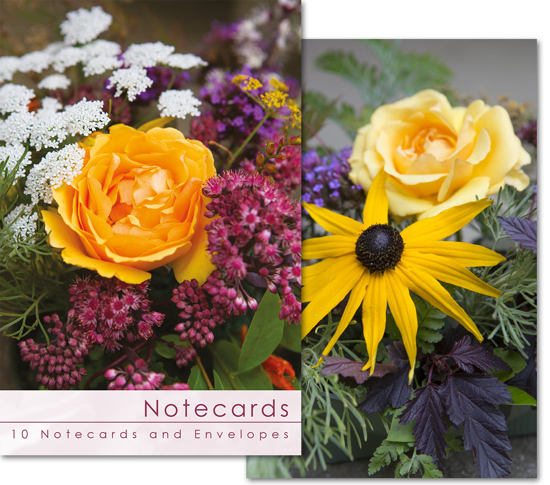Notecard Wallet - Rose and Rudbeckia (10 cards)