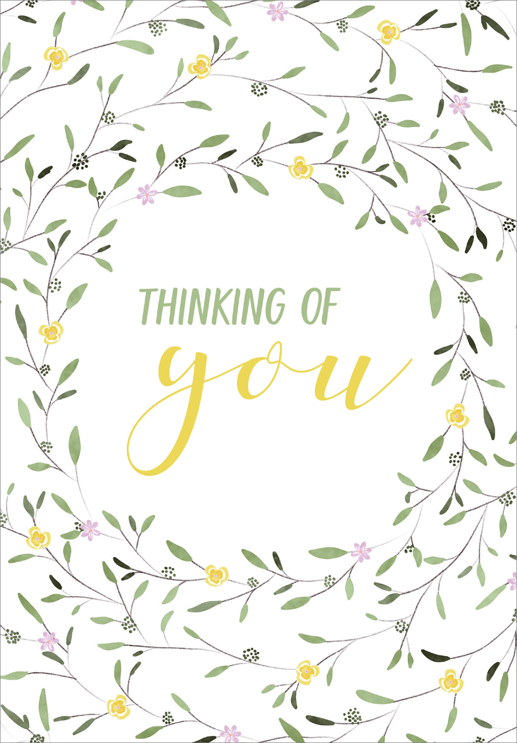 Thinking Of You Card - Floral Wreath - The Christian Gift Company