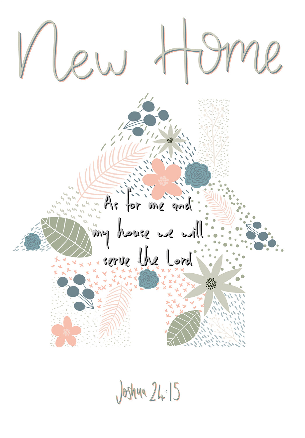 New Home Card - As For Me And My House - The Christian Gift Company