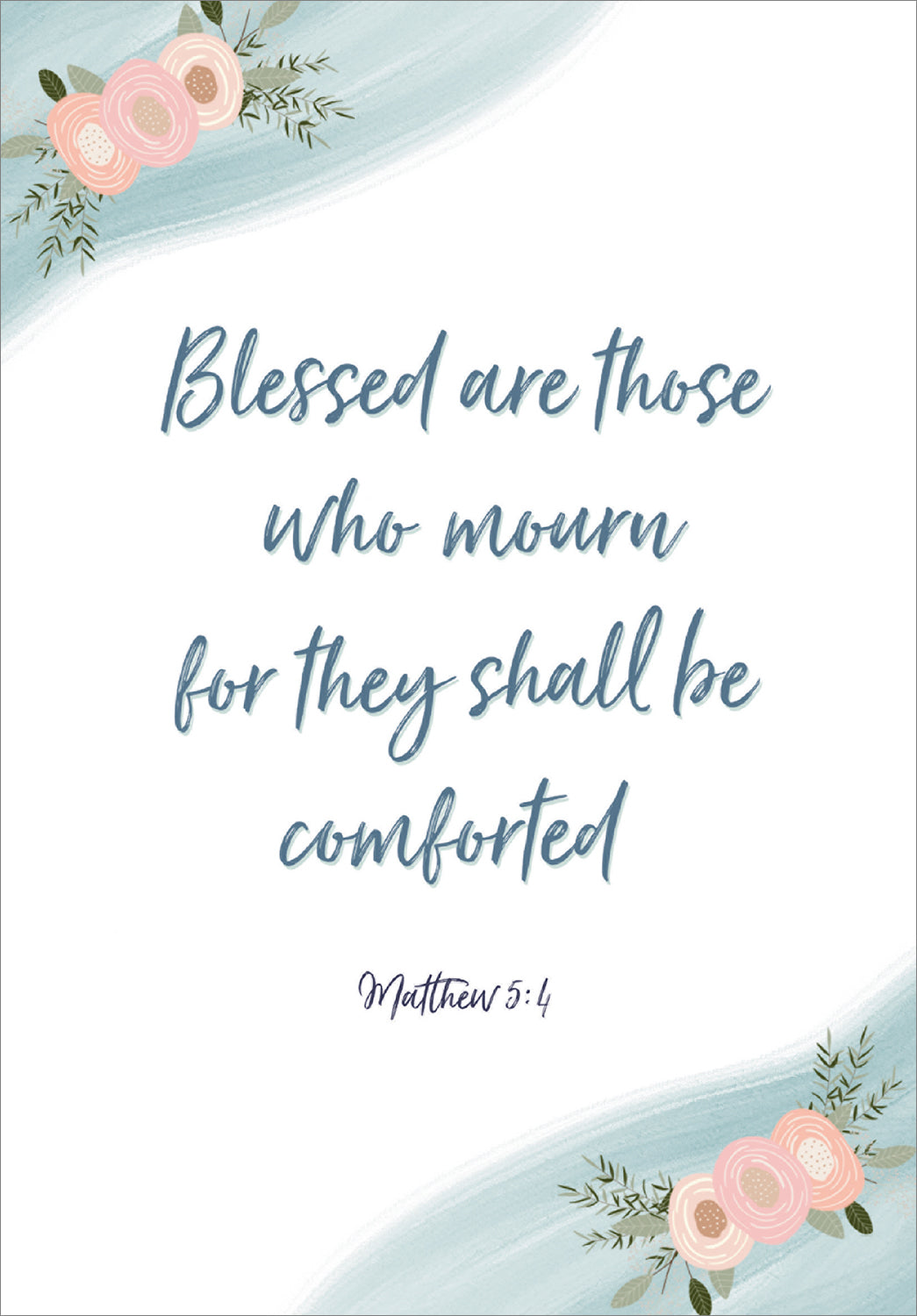 Sympathy Card - They Who Mourn - The Christian Gift Company