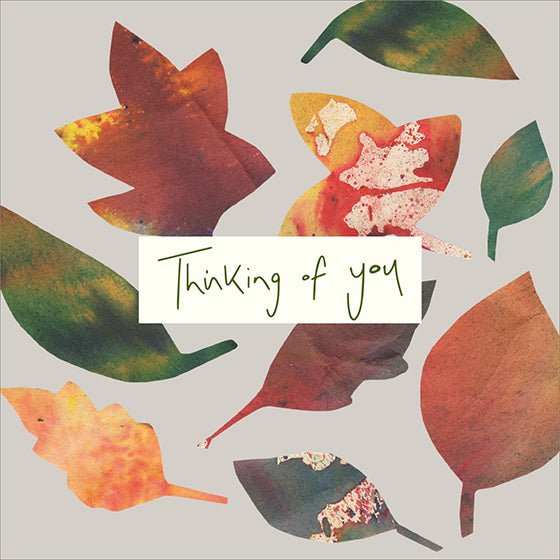 Thinking of You Card - Autumn Leaves - The Christian Gift Company