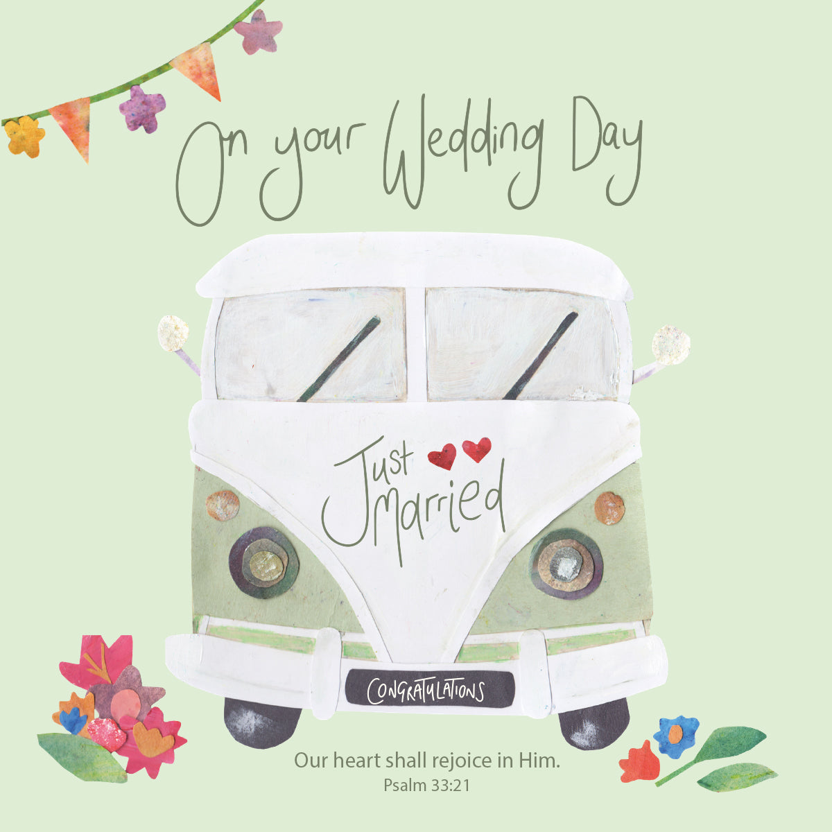 Wedding Day Card - Camper Van - The Christian Gift Company