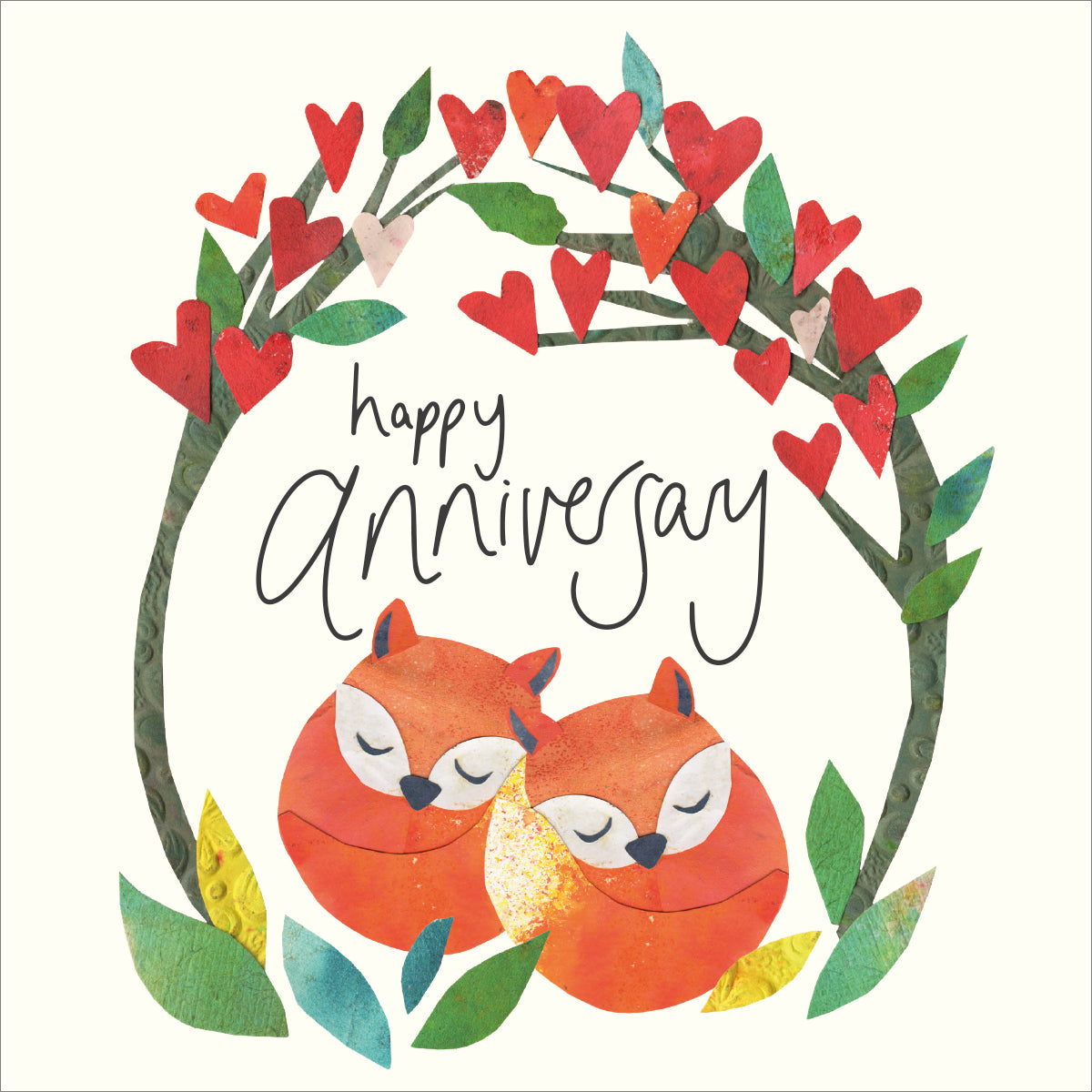 Anniversary Card - Foxes - The Christian Gift Company