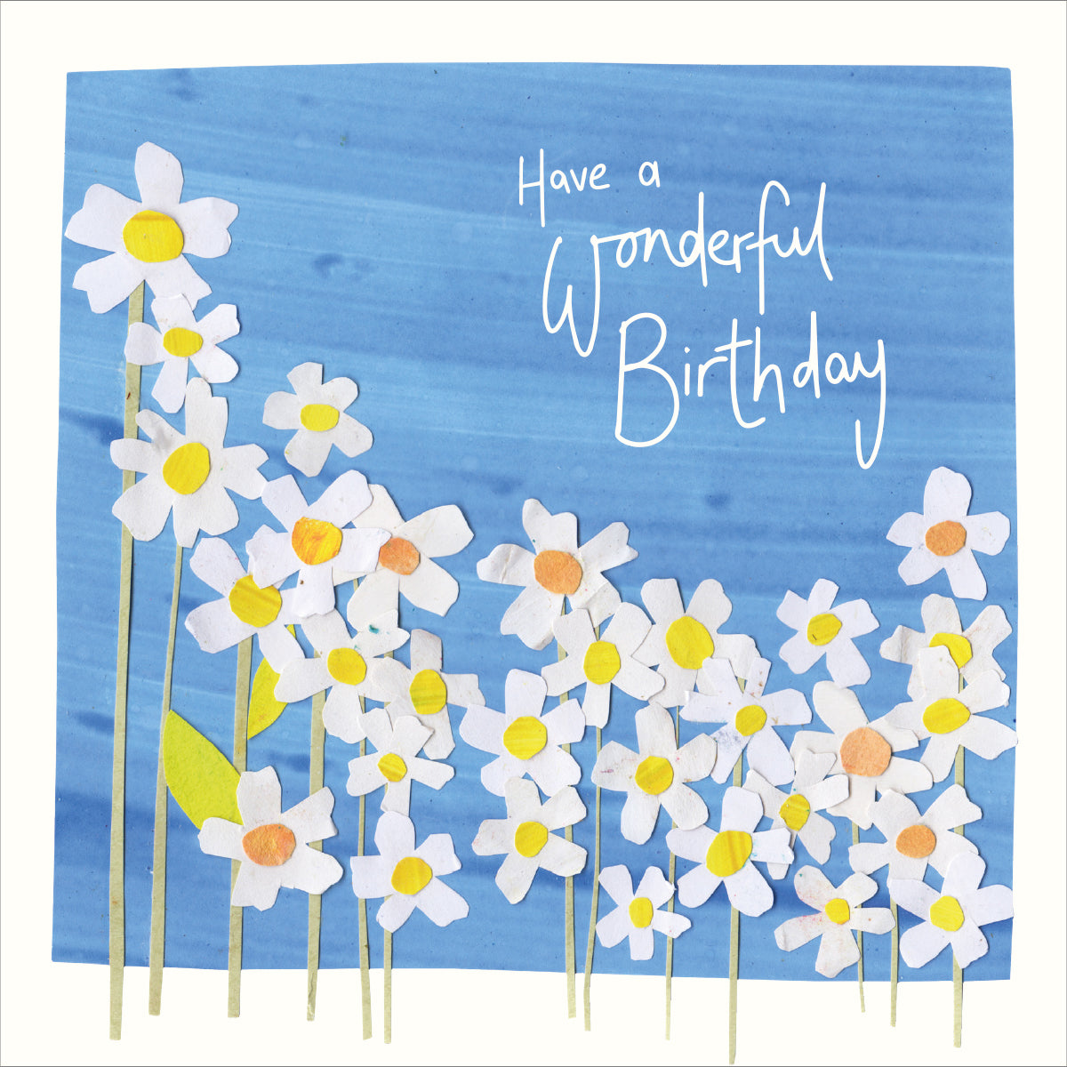 Birthday Card - Papercut Daisies