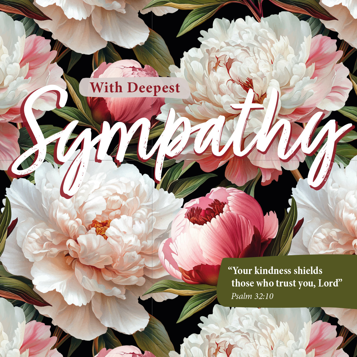 Sympathy Card - Paeonies
