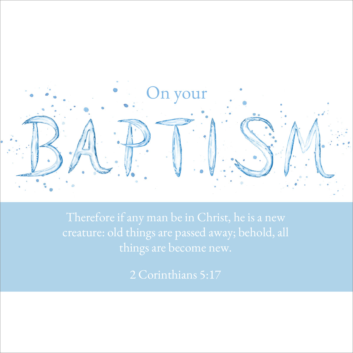 Baptism Card - Droplet Letters