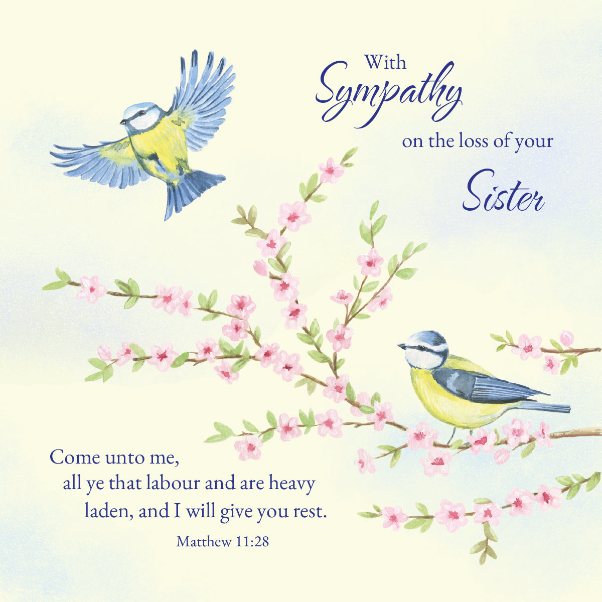 Sympathy Loss of Sister Card - Birds
