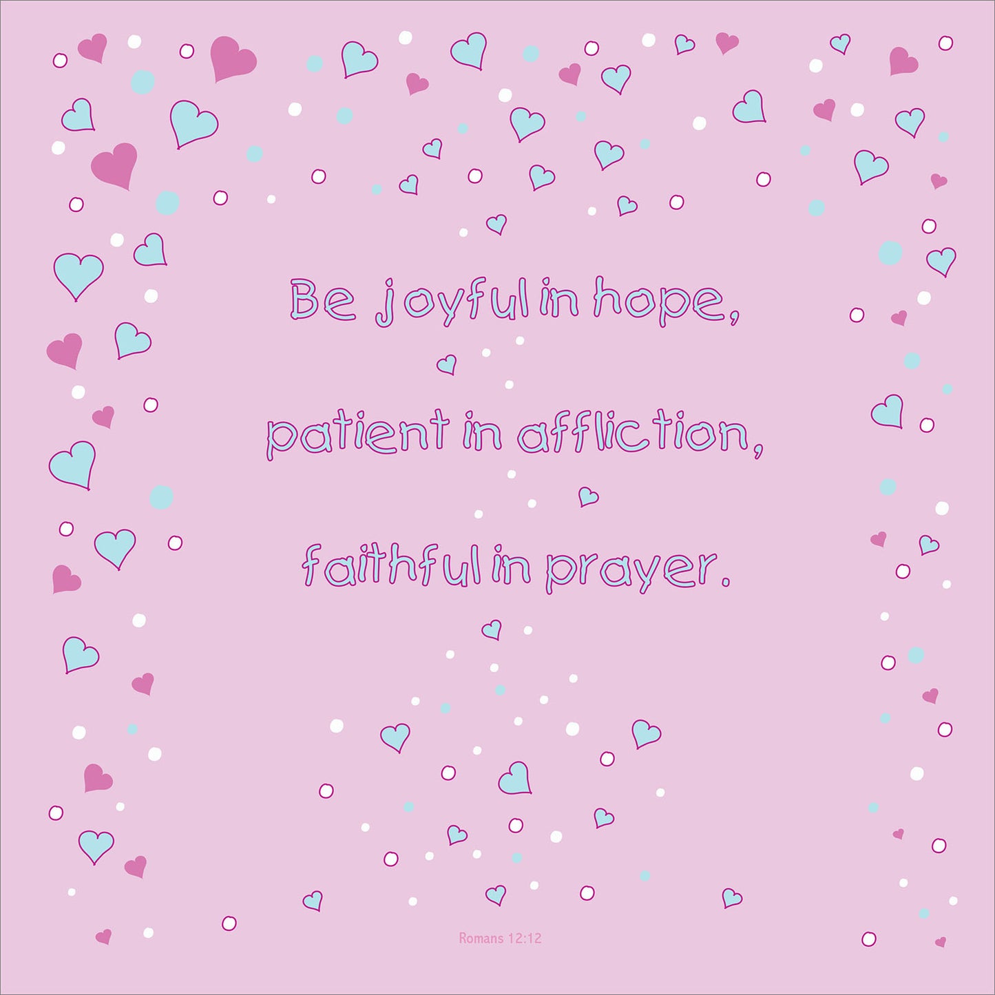 Square Wall Plaque - Be joyful in hope - The Christian Gift Company