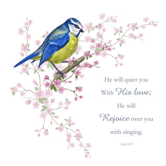 He will Quiet You luxury plaque - The Christian Gift Company