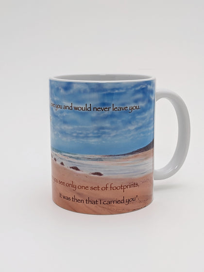 Ceramic Mug - Footprints - The Christian Gift Company