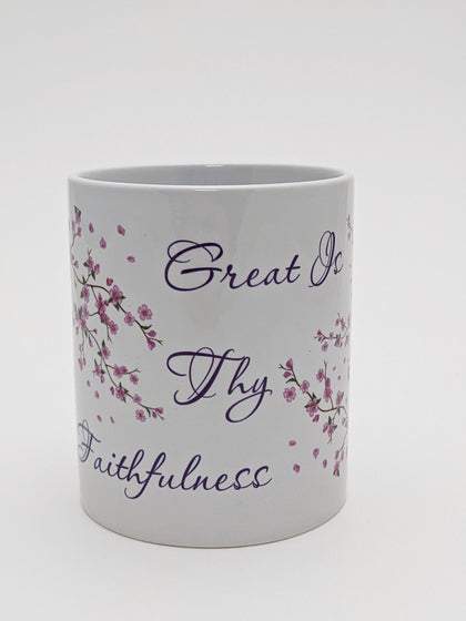 Ceramic Mug - Cherry Blossom: Great Is Thy Faithfulness
