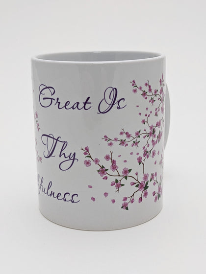 Ceramic Mug - Cherry Blossom: Great Is Thy Faithfulness