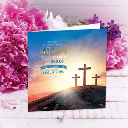 Compassion Charity Easter Cards - Justified By Faith (pack of 5) - The Christian Gift Company