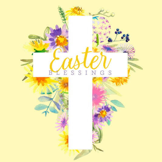 Mini Easter Cards - Easter Blessings/Cross (pack of 5) - The Christian Gift Company