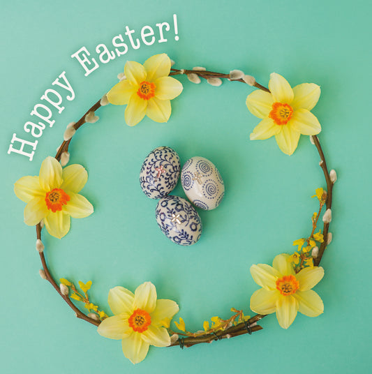 Easter Card - Daffodil Ring (pack of 5) - The Christian Gift Company