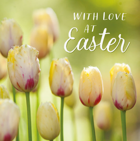 Easter Card - Tulips: With Love at Easter (pack of 5) - The Christian Gift Company
