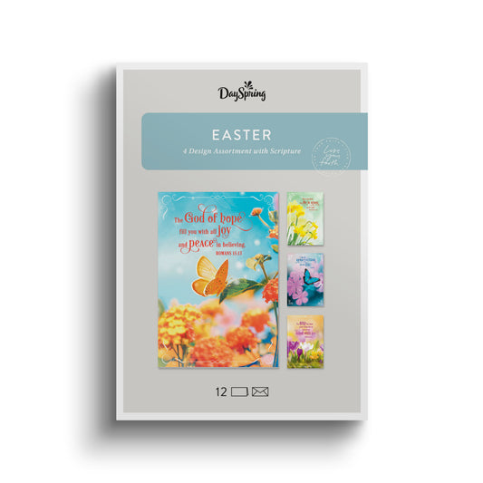 Easter - Springtime Inspired Assortment - 12 Boxed Cards - The Christian Gift Company