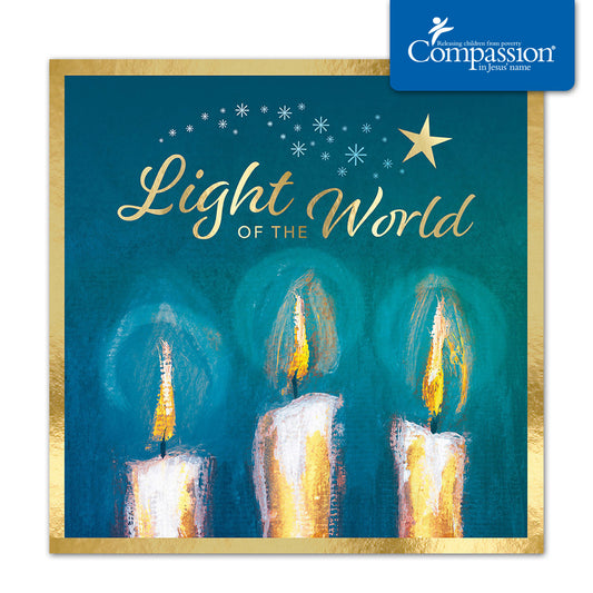 Compassion Christmas Card: Light Of The World (pack of 10) - The Christian Gift Company