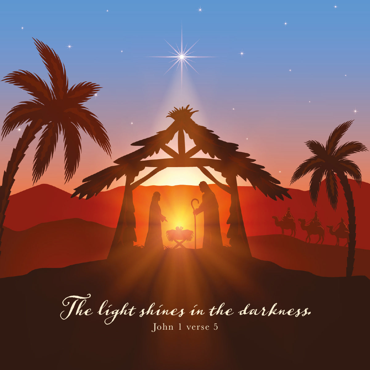 Compassion Christmas Card: Stable Scene (pack of 10) - The Christian Gift Company