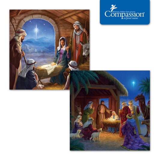 Compassion Christmas Cards: Traditional (pack of 16) - The Christian Gift Company