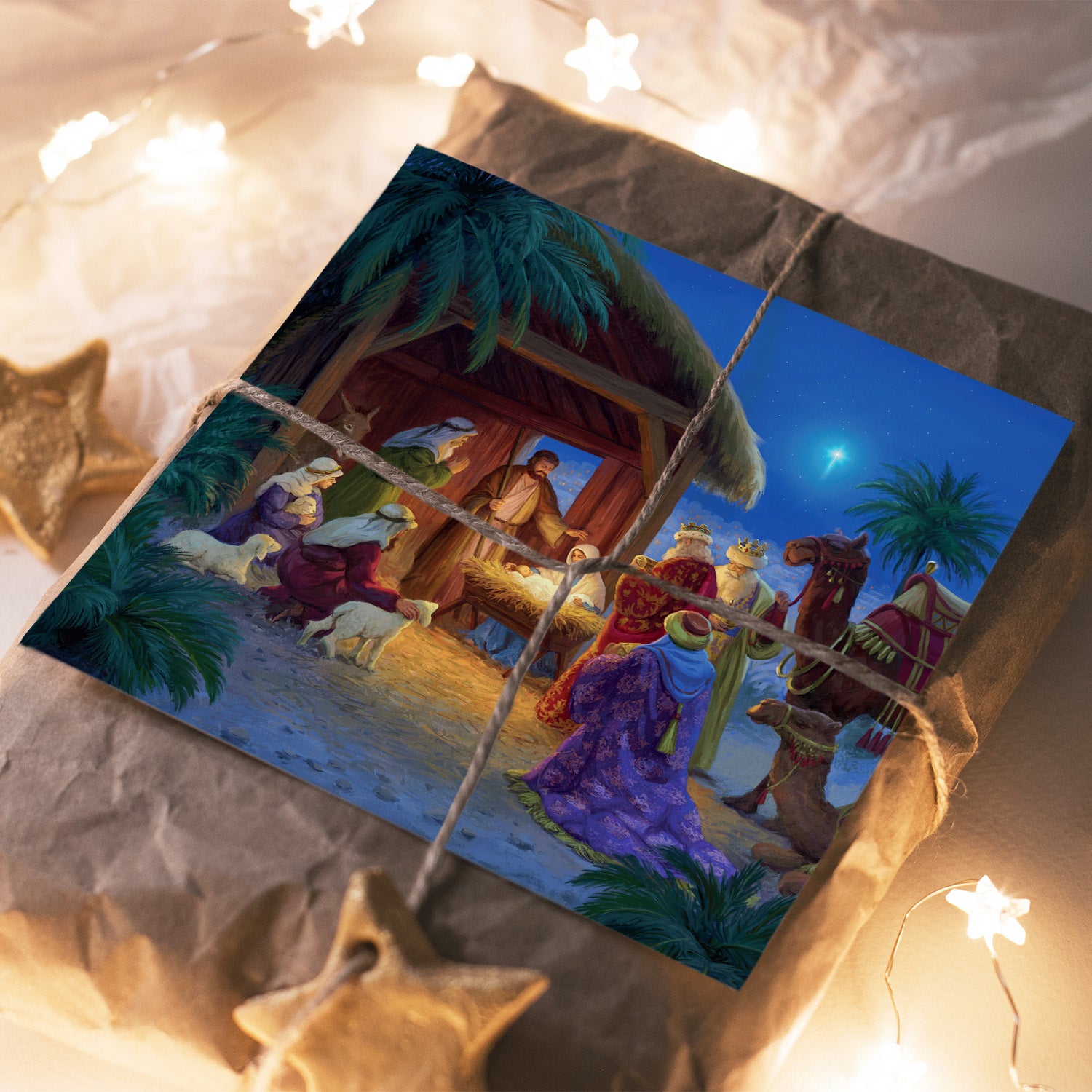 Compassion Christmas Card: Stable Scene (pack of 10) - The Christian Gift Company