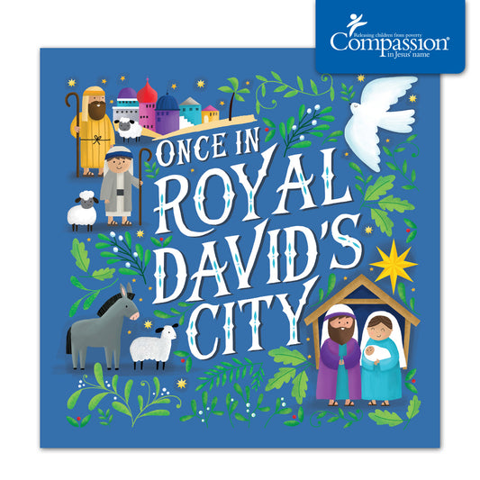Compassion Christmas Card: Once in Royal (pack of 10) - The Christian Gift Company