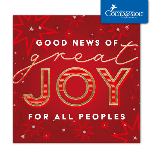 Compassion Christmas Card: Great Joy (pack of 10) - The Christian Gift Company