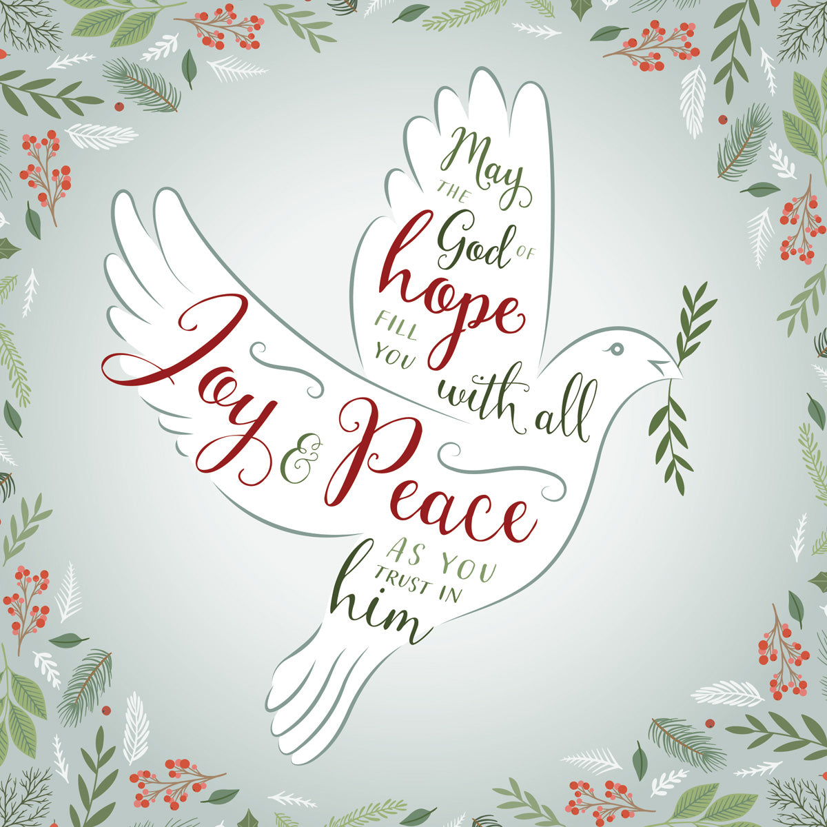 Compassion Christmas Card: Joy And Peace Dove (pack of 10) - The Christian Gift Company
