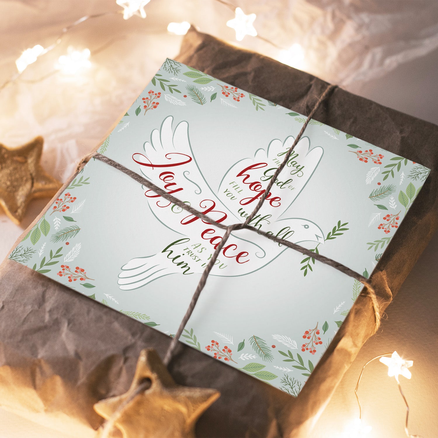 Compassion Christmas Card: Joy And Peace Dove (pack of 10) - The Christian Gift Company