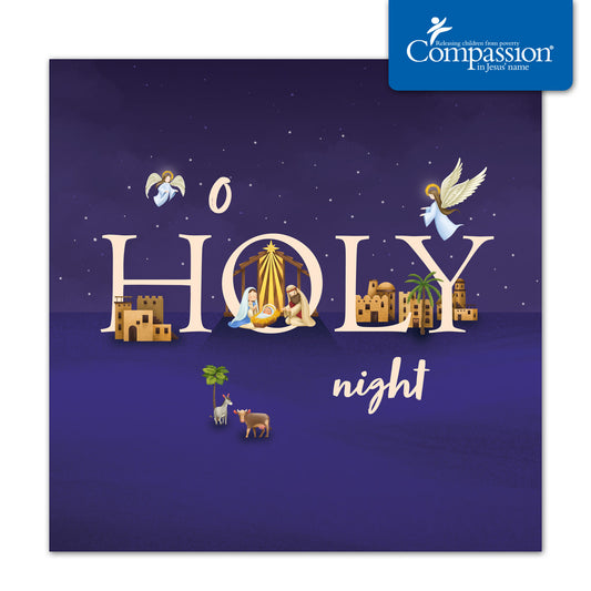 Compassion Christmas Card: O Holy Night (pack of 10) - The Christian Gift Company