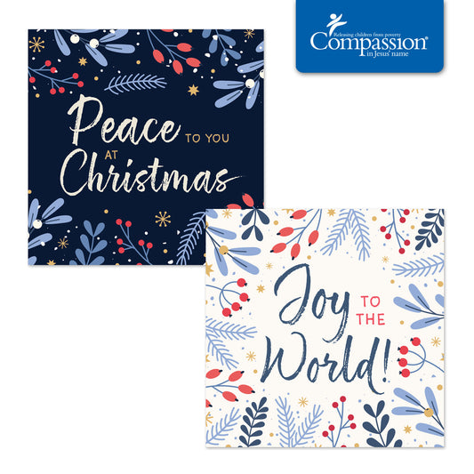 Compassion Christmas Cards: Peace and Joy (pack of 16) - The Christian Gift Company